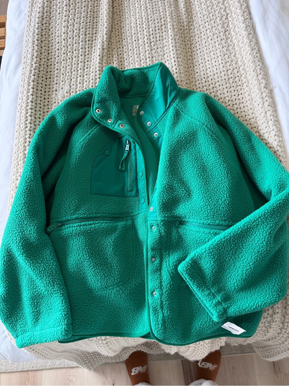 FP Movement Hit the Slopes Fleece Jacket in Emerald Green